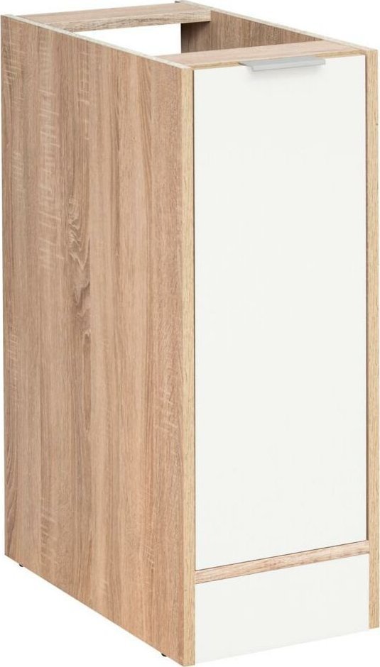 Okmed Szafka kuchenna, stojąca, Vanessa, 30x56x81 cm, biel, dąb sonoma, połysk