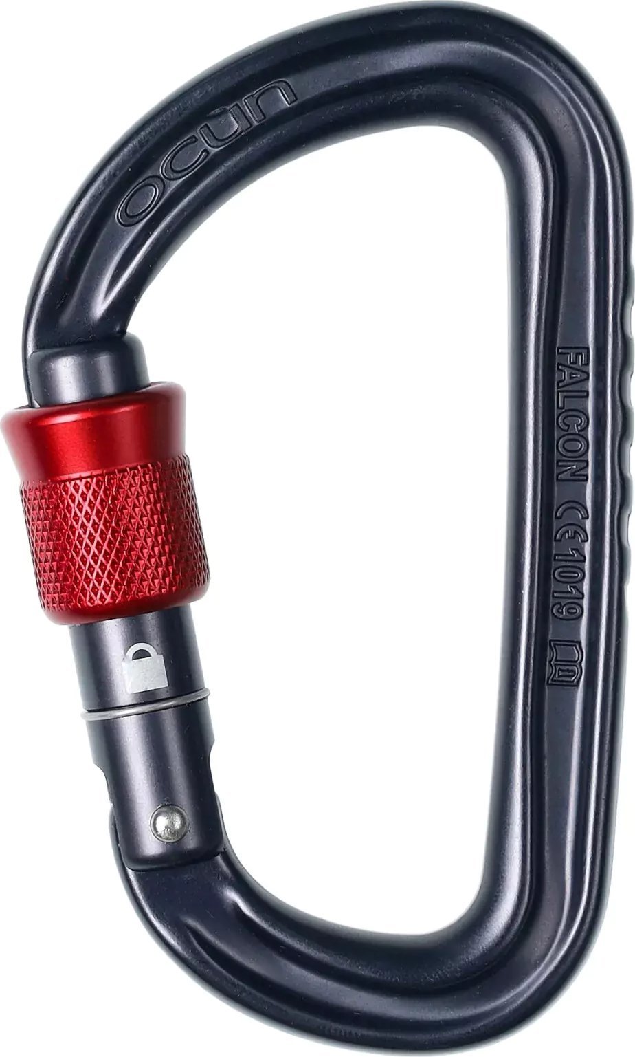 Ocun Karabinek Falcon Screw - anthracite/red Ocun