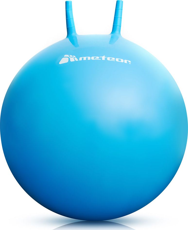 Meteor Piłka skacząca do skakania z uchwytami 65 cm niebieska (31419)