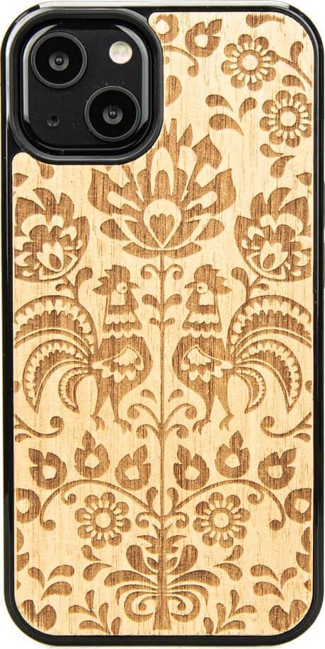 BeWood Drewniane Etui iPhone 13 POLSKI FOLK ANIEGRE