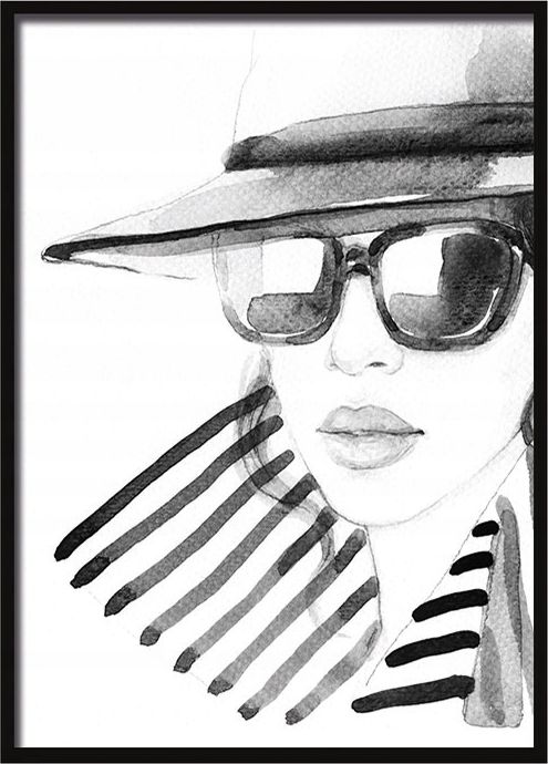 E-druk OBRAZ PLAKAT W RAMIE 73x53 cm Moda 7 P560