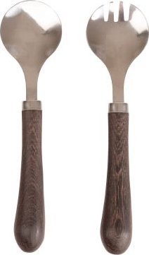 Sagaform Sztućce do sałatek, drewno wenge/stal nierdzewna, 23 cm Astrid / Sagaform