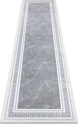 Dywany Łuszczów Dywan, Chodnik GLOSS nowoczesny 2813 27 stylowy, ramka, grecki szary, 60x250 cm