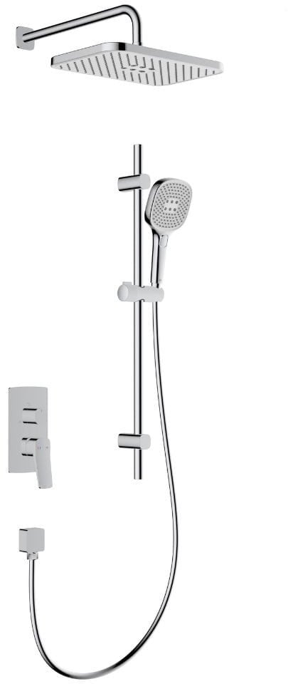 4529-301-00 / KFA / MALAGA / ZESTAW NATRYSKOWY PODTYNKOWY Z DRĄŻKIEM PRZESUWNYM , CHROM /