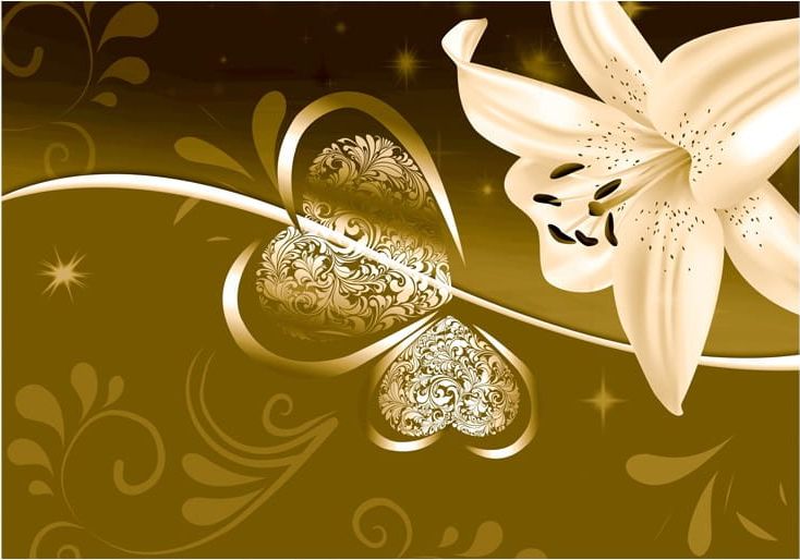 DecoNest Fototapeta - Lilia w zieleni - 150X105