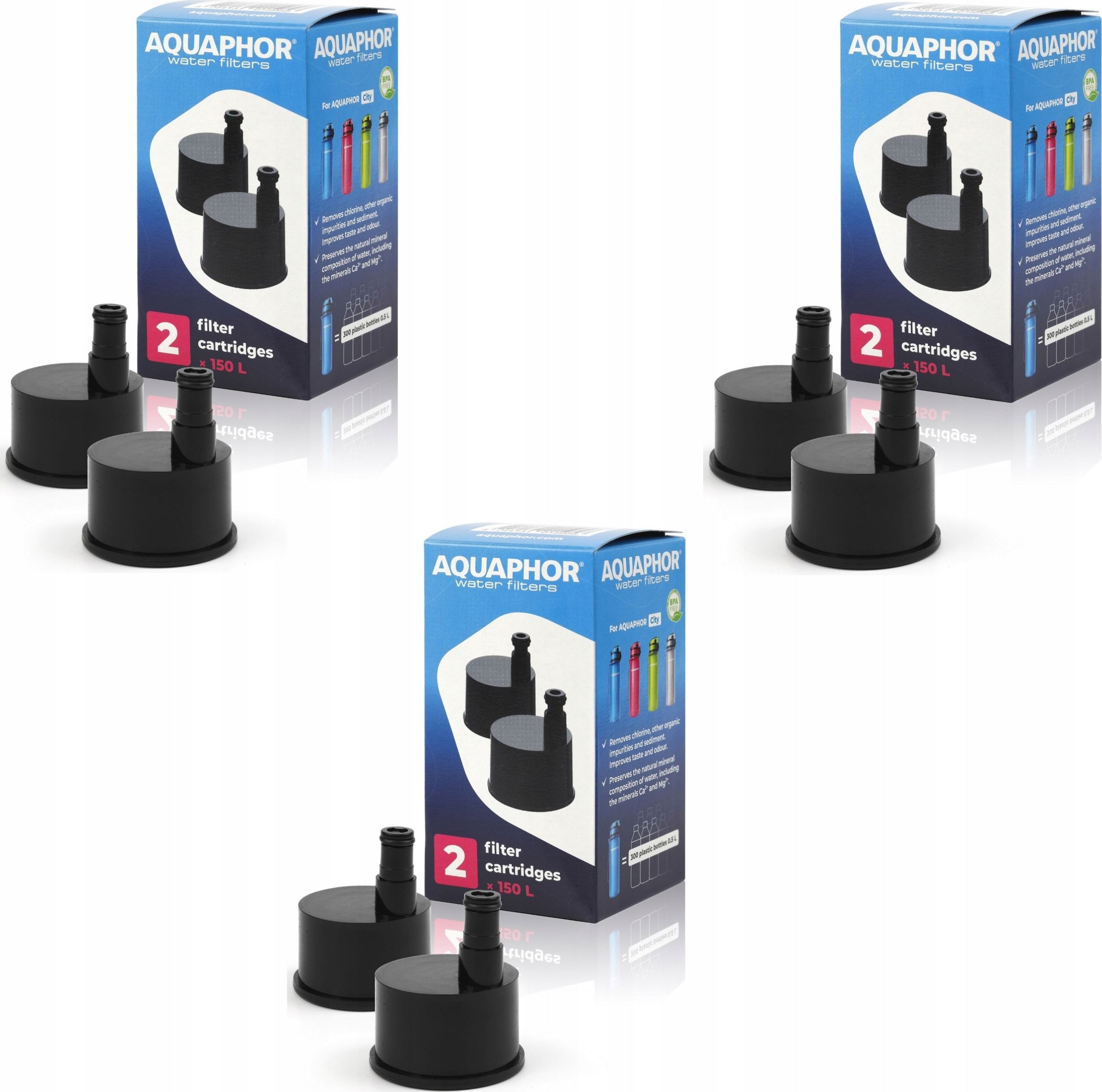 Filtry wymienne do butelki filtrującej Aquaphor City, 6 szt.