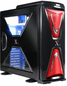 Obudowa Thermaltake obudowa komputerowa Xaser VI MX czarny-czerwony przez bok (bez zasilacza)
