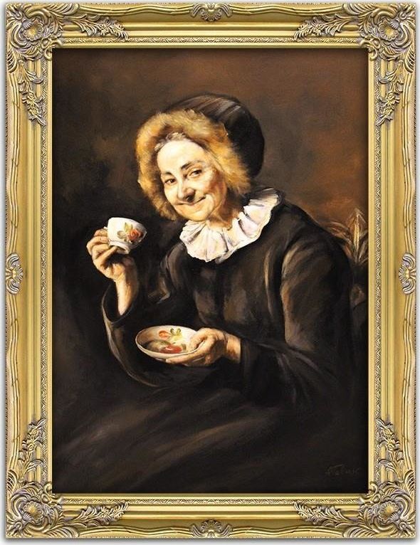 GO-BI Obraz "Inni" ręcznie malowany 64x84cm