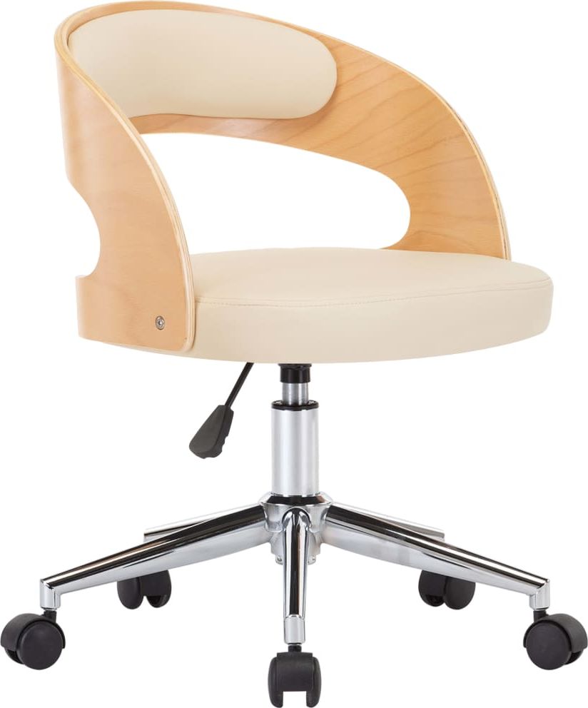 Krzesło biurowe vidaXL Kremowe