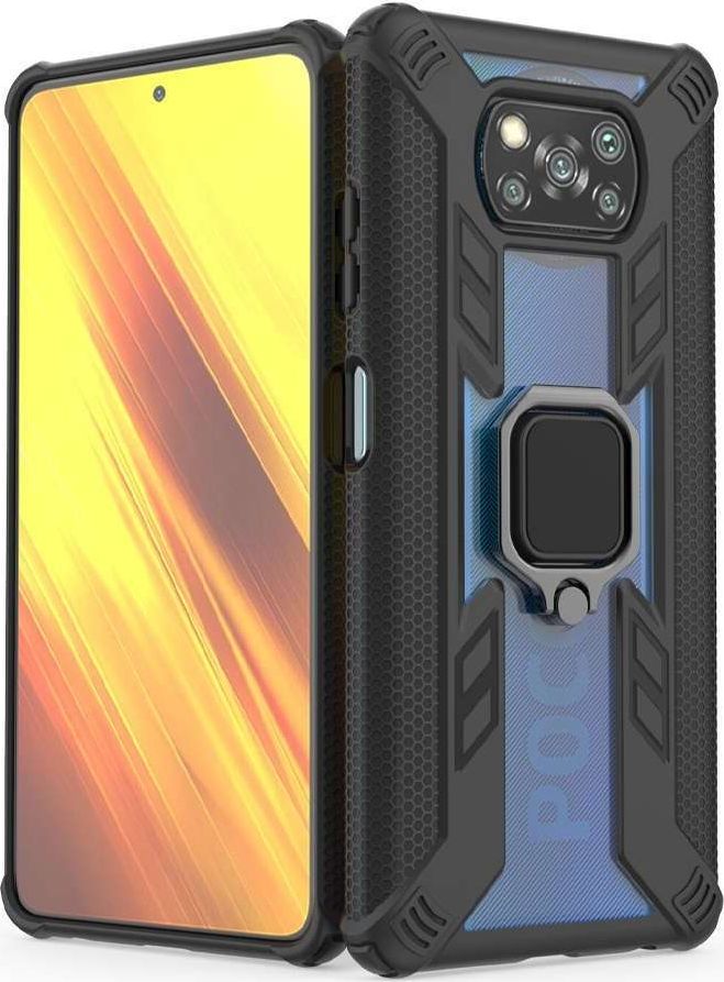 Alogy Pancerne etui Alogy Ring Carbon Holder do Xiaomi Poco X3 NFC