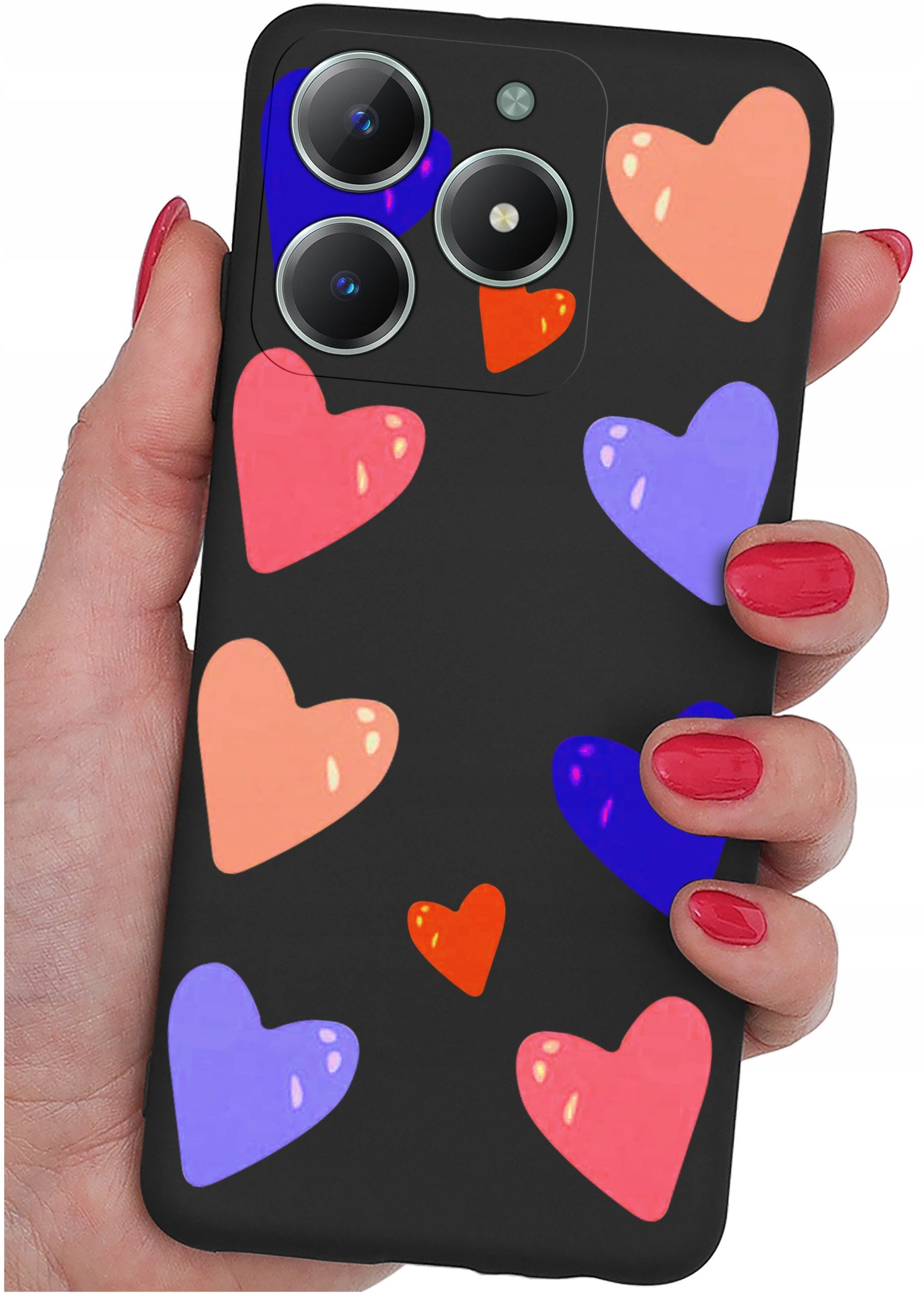 Etui do Realme C61 | C63 WZORY |SILIKONOWE MATT CASE + SZKŁO 9H