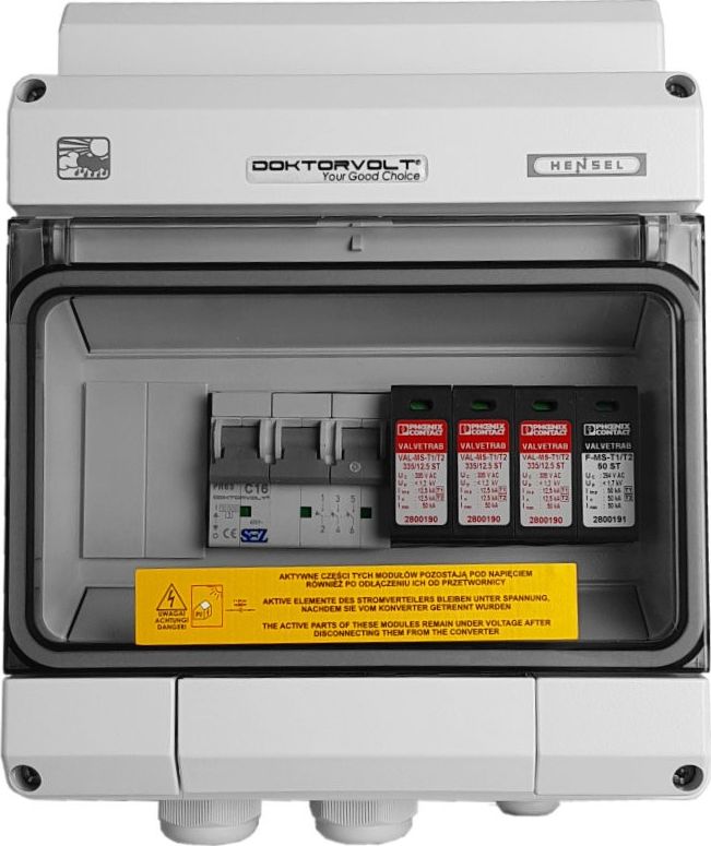 Doktorvolt Rozdzielnica fotowoltaiczna solarna AC 1x Phoenix T1/T2 2800190 1x SEZ B16 3P IP65 Doktorvolt 4562