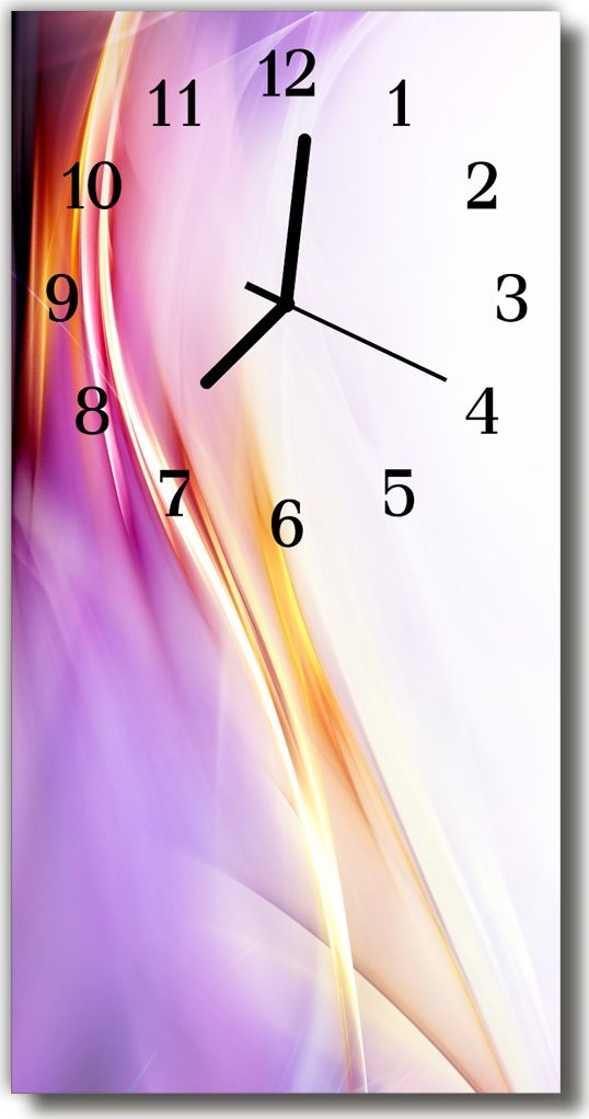 Tulup Zegar szklany Sztuka Abstrakcja purpurowy 30x60 - 39320739