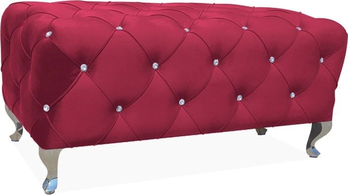 Signal Ławka HESTIA VELVET bordowa