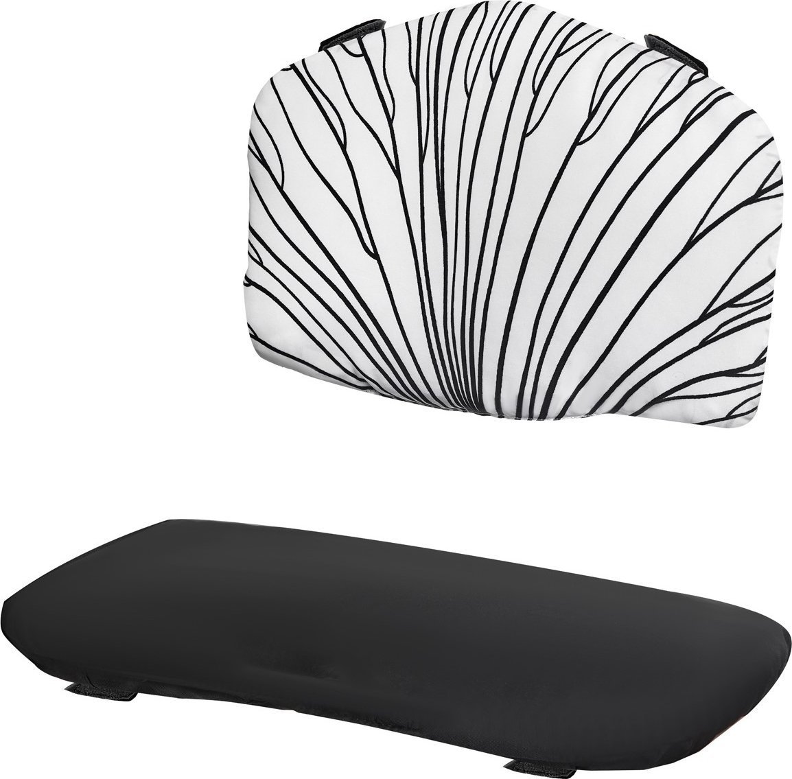 KinderKraft Poduszka do krzesełka ENOCK Czarna i biała