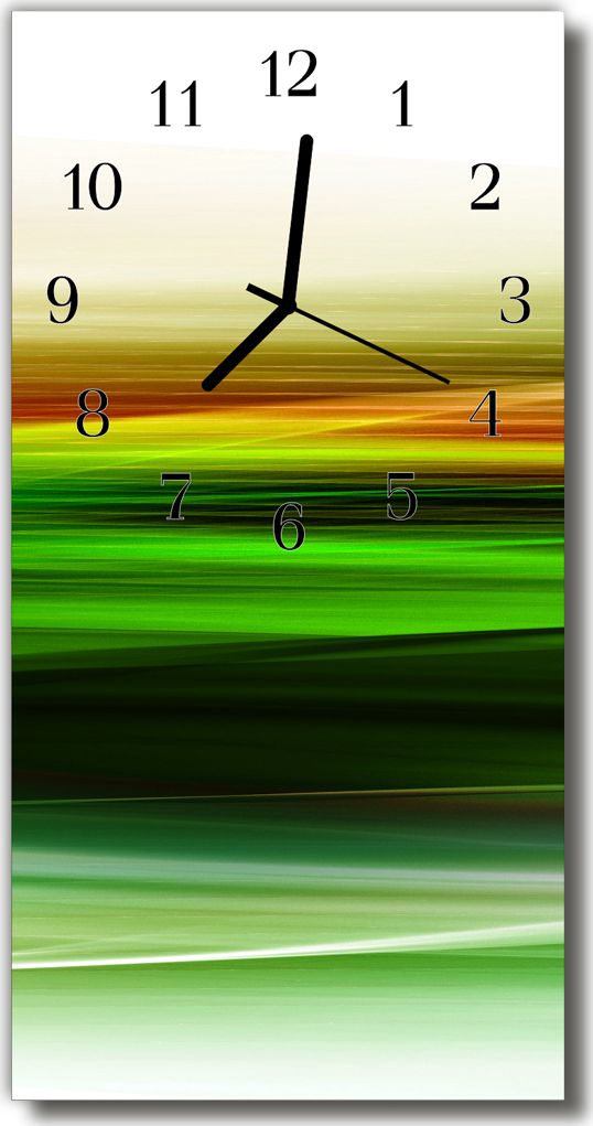 Tulup Zegar szklany pionowy Sztuka Linie fala kolorowy 30x60 - 49560216
