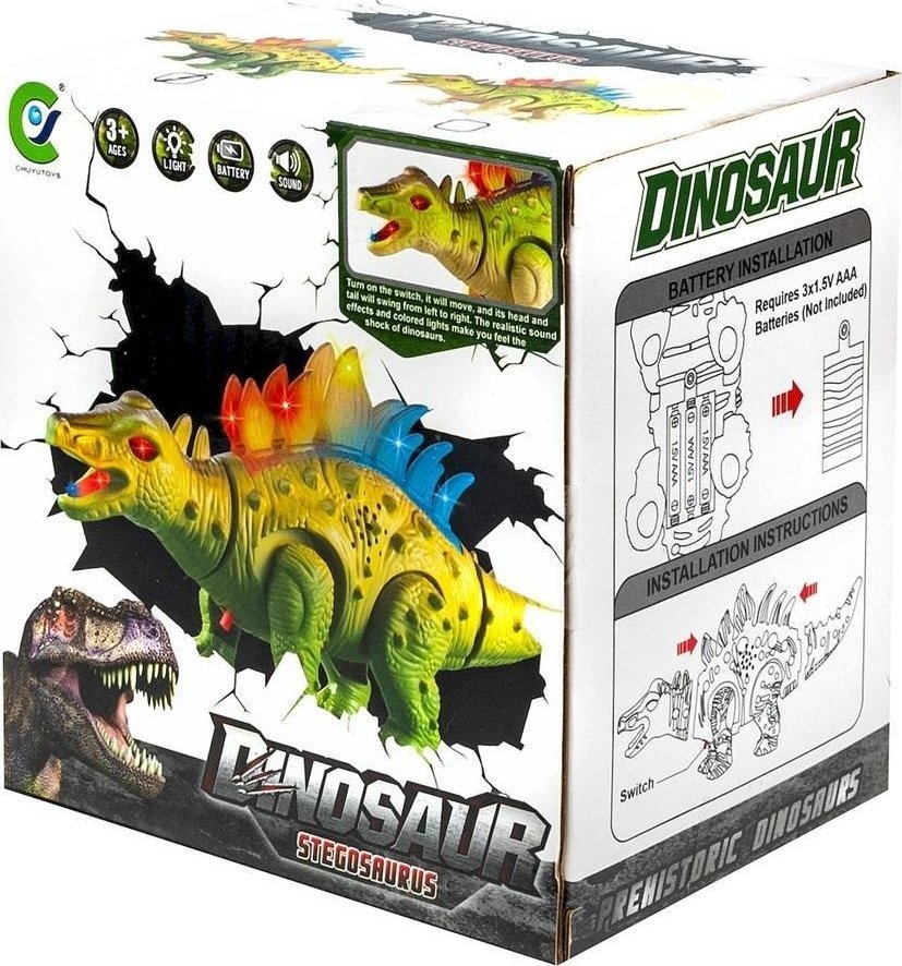 Dinozaur chodzący 27cm światło dźwięk