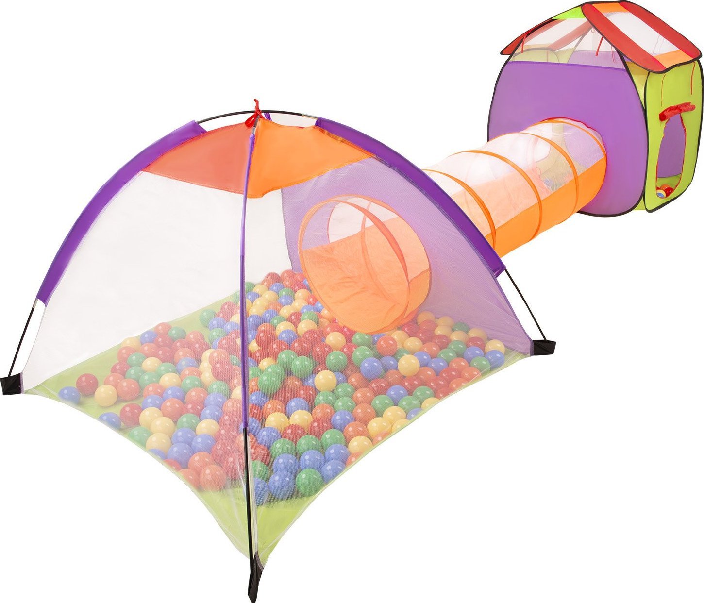 Selonis Plac zabaw 3w1 100X z piłeczkami 6cm mix: żółty-zielony-niebieski-czerwony-pomarańcz 120x100x375/400piłek Zabawka plac zabaw