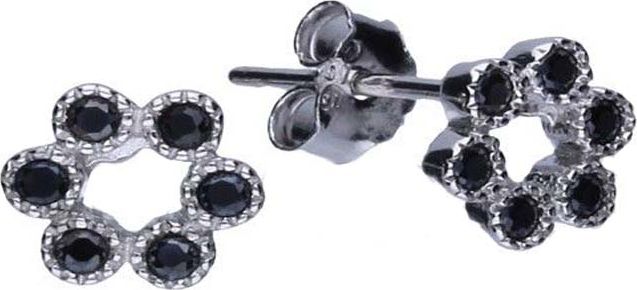 Lovrin Srebrne kolczyki 925 kwiatuszek z cyrkoniami 1,17g