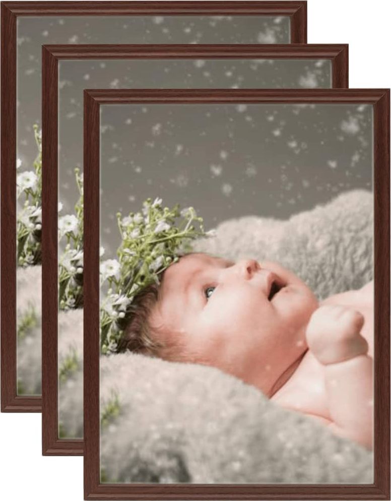 Ramka vidaXL Ramki na zdjęcia, 3 szt., ścienne lub stojące, 13x18 cm