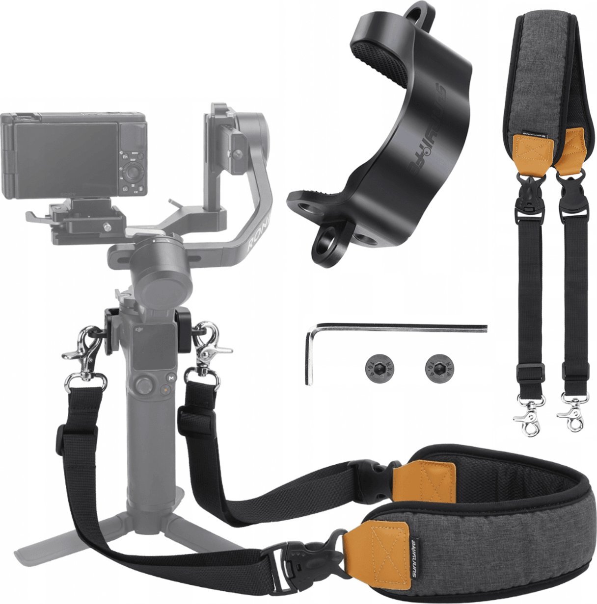 SunnyLife Szelki Uchwyt Pasek Mocowanie Na Ramiona / Szyję Do Gimbala Dji Rs 3 Mini / Gs560