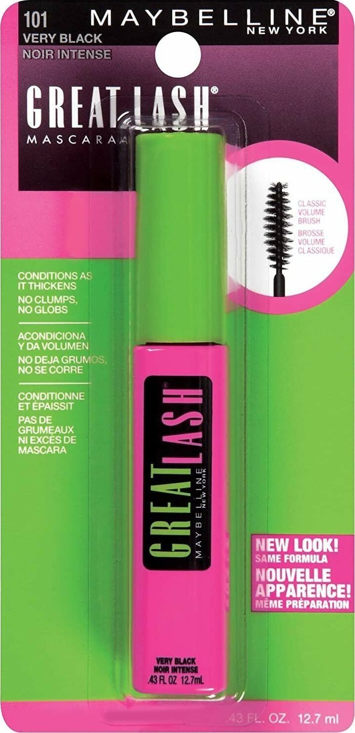 Maybelline Maybelline Great Lash Washable Mascara Tusz do Rzęs 101 Very Black 12,7ML