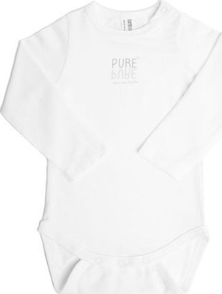 BAMBOOM Bamboom - Body Bambusowe z Długim Rękawem, Białe, 9-12m