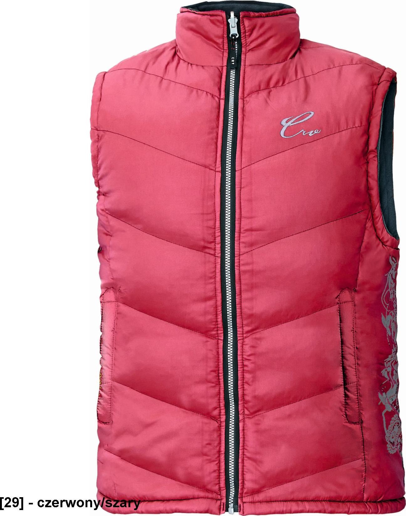 CERVA YOWIE Damska ocieplana kamizelka - granatowy/jasnofioletowy S