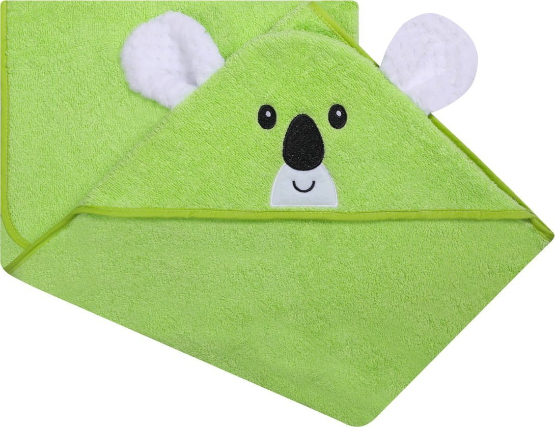 UVIE Okrycie kąpielowe Koala 100x100 cm zielone
