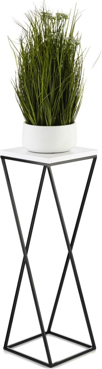 HowHomely Kwietnik stojący LOFT 70 cm z blat biały HowHomely