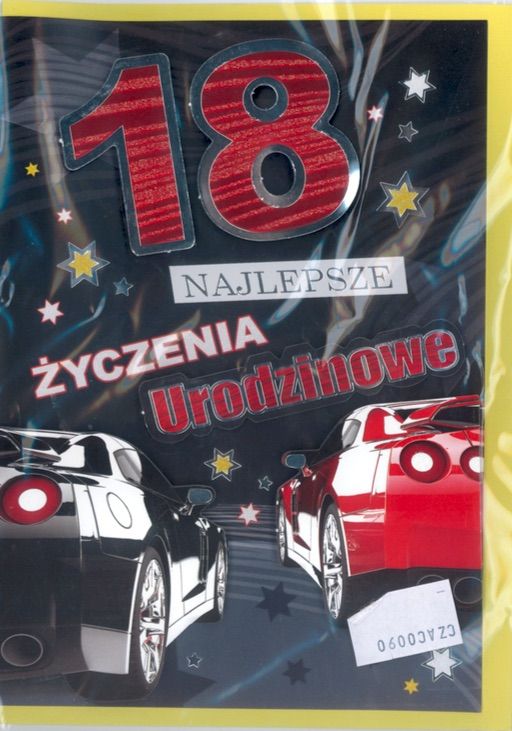 CZACHOROWSKI Karnet B6 18 Lat Urodziny H Mix