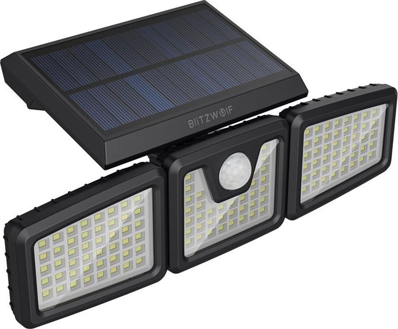 Kinkiet Blitzwolf Zewnętrzna lampa solarna LED Blitzwolf BW-OLT4 z czujnikiem ruchu i zmierzchu, 1800mAh