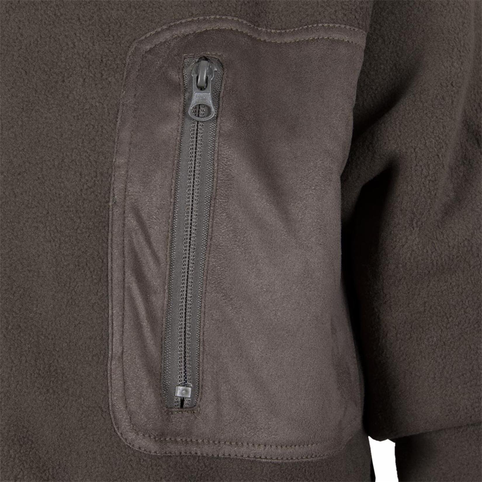 R.E.I.S. TG-FOREST - bluza polarowa, ocieplina futerko, 100% poliester 210 g/m, stójka, zapięcie suwak, wstawki zamszowe, rękawy ściągacz, 5 kieszeni