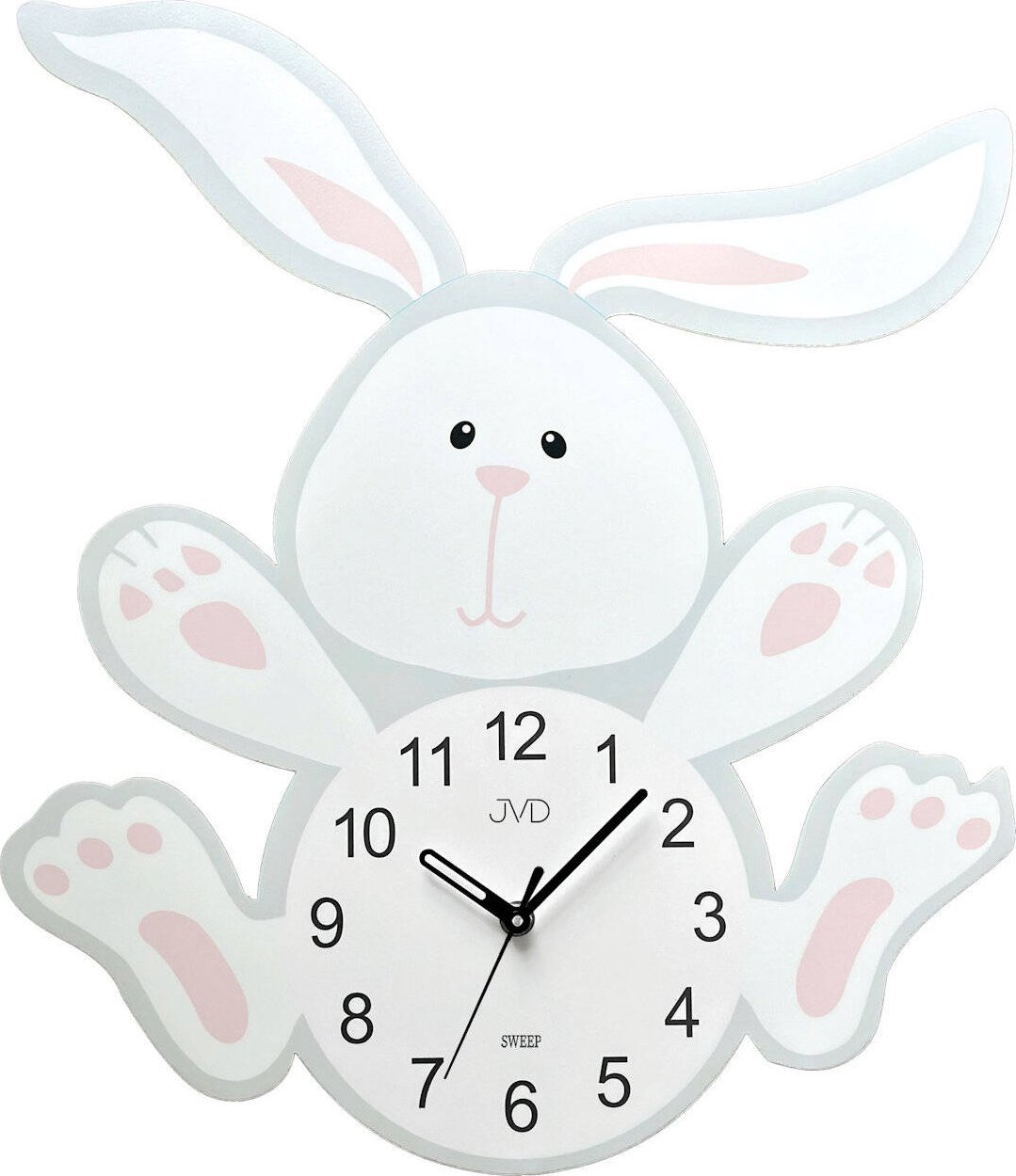 JVD Zegar ścienny JVD HJ110 dziecięcy zając 40x45 cm .