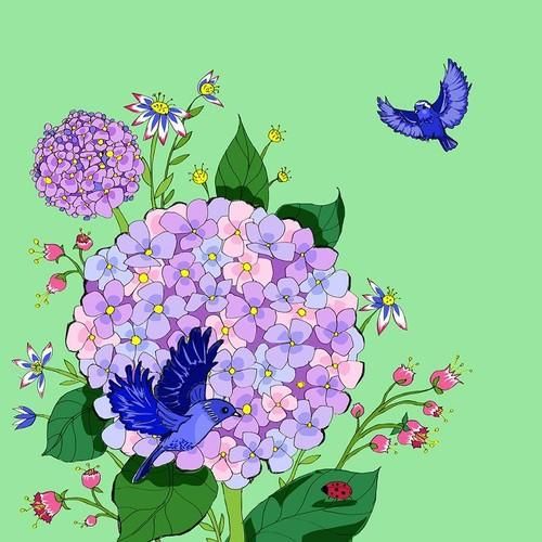 Clear Creation Karnet Swarovski kwadrat Kwiaty (CL0603)