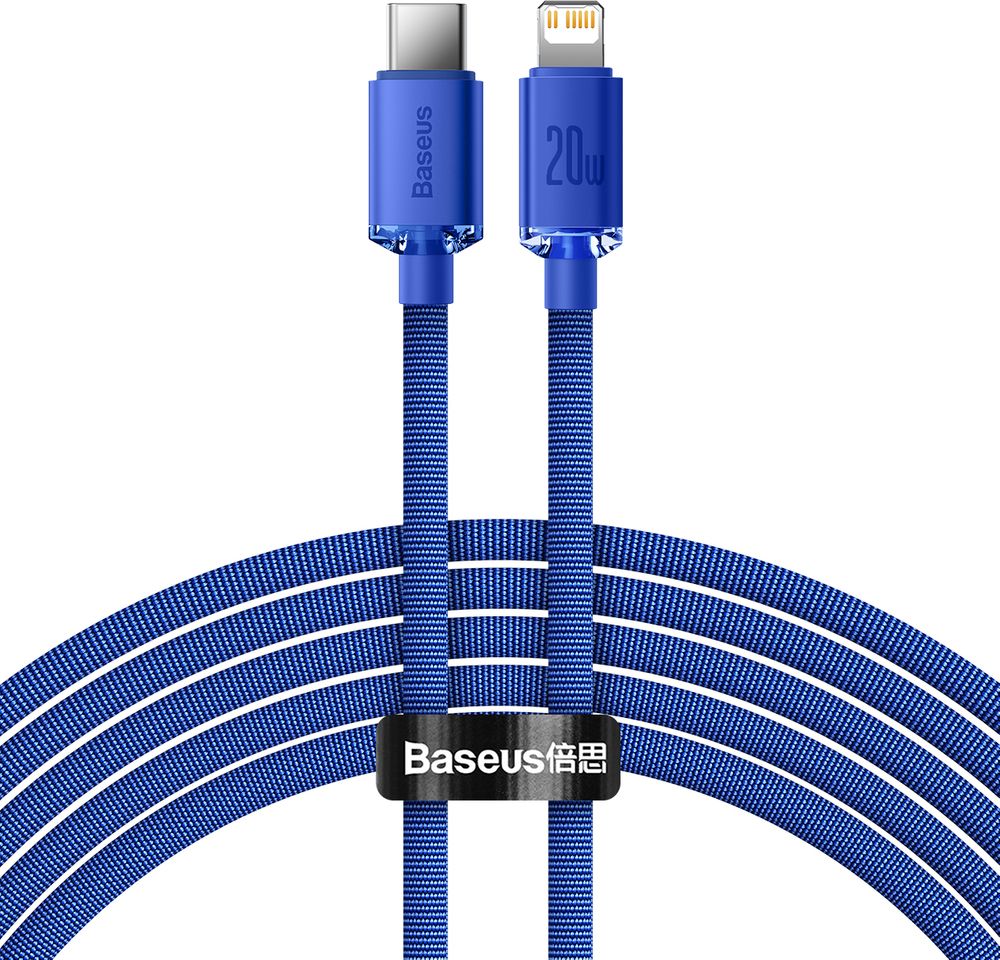 Kabel USB Baseus USB-C - Lightning 2 m Niebieski (BSU3021BLU)