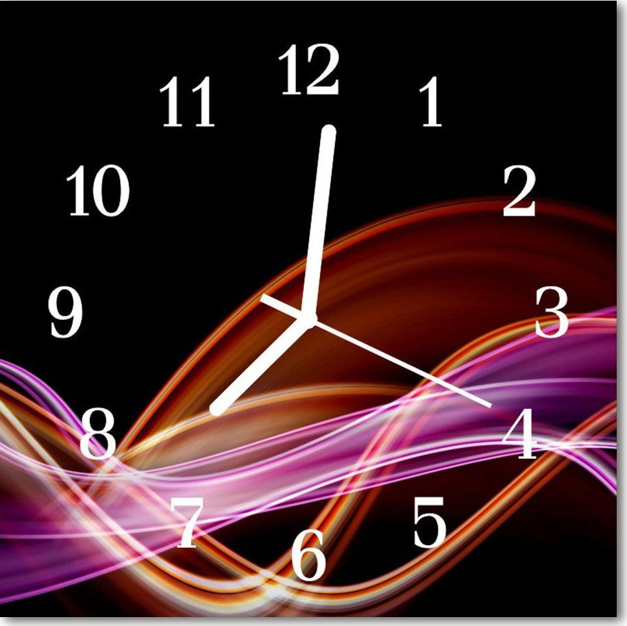 Tulup Zegar szklany ścienny Sztuka abstrakcyjna Sztuka 30x30 32899373