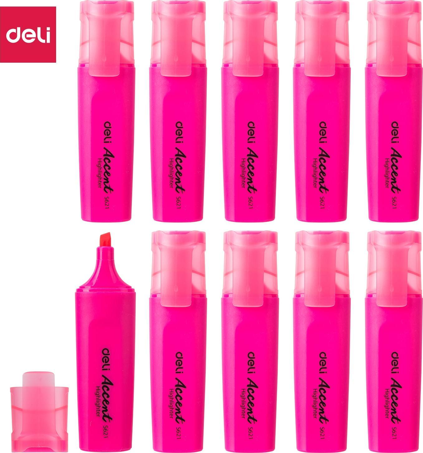 Deli ZAKREŚLACZ DELI S621 RÓŻOWY KOŃCÓWKA 1-5MM