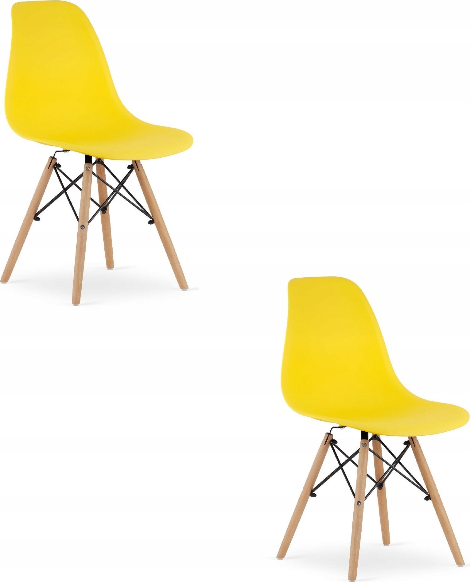 Leobert Krzesło OSAKA żółte / nogi naturalne x 2
