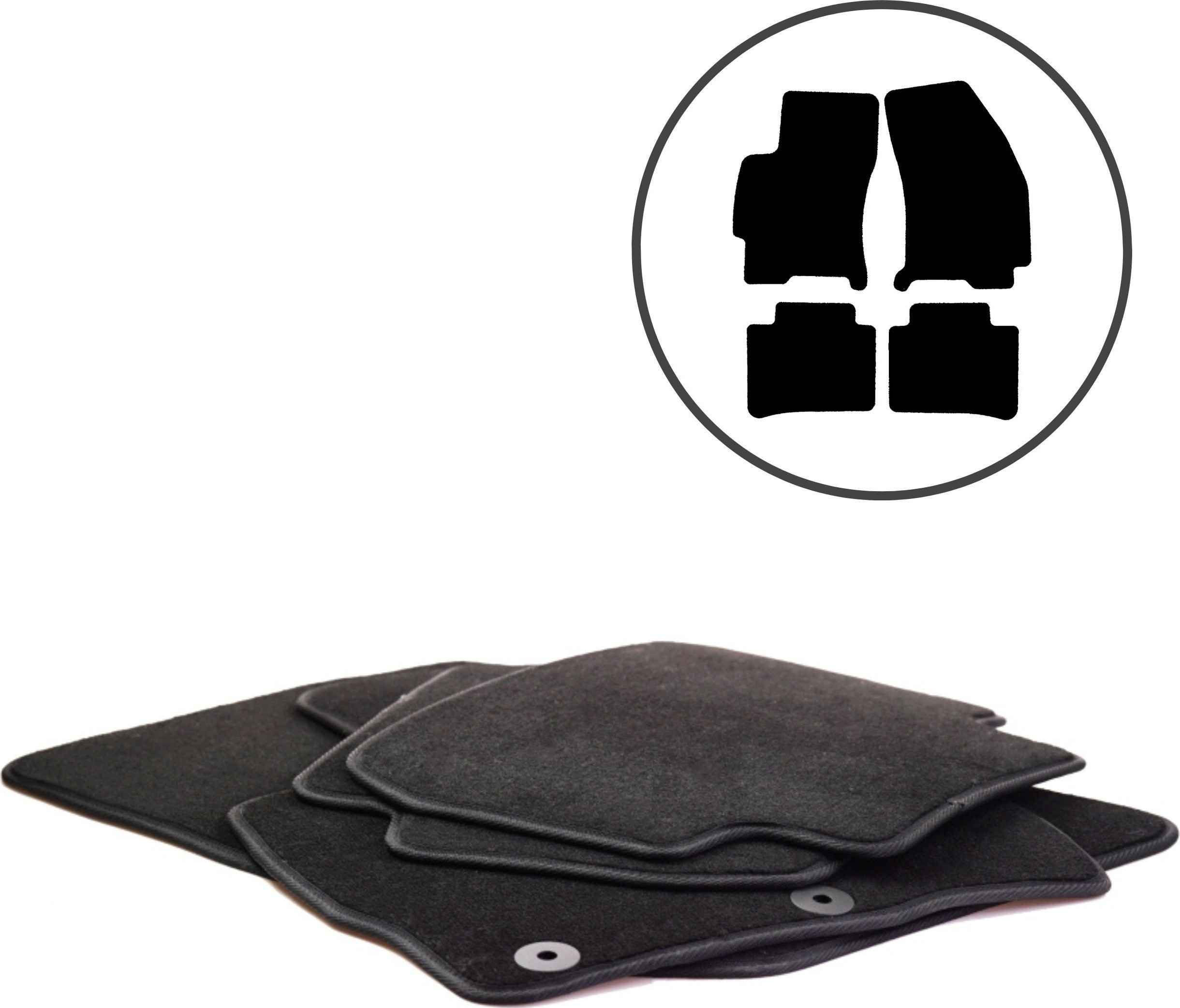 Dikel Dywaniki samochodowe welurowe 4szt Ford Mondeo MK3