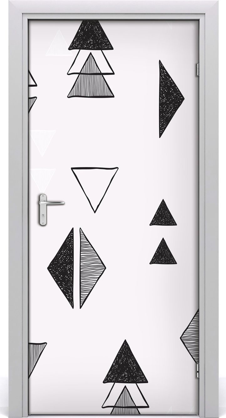 Tulup Fototapeta samoprzylepna na drzwi 95 x 205 cm trójkąty