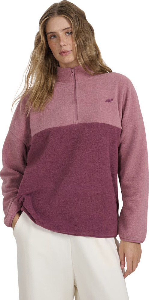 Bluza polarowa damska 4F F421 ciemny róż 4FWAW25TFLEF421 53S L