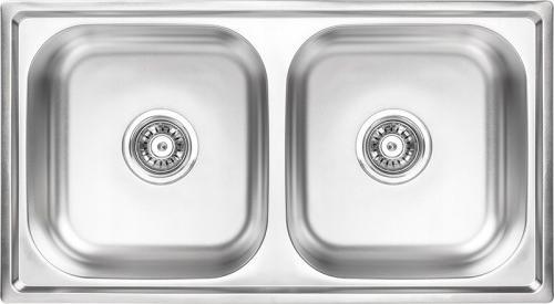 Zlewozmywak Kuchinox kuchenny stalowy wpuszczany 2-kom 76 x 43 cm