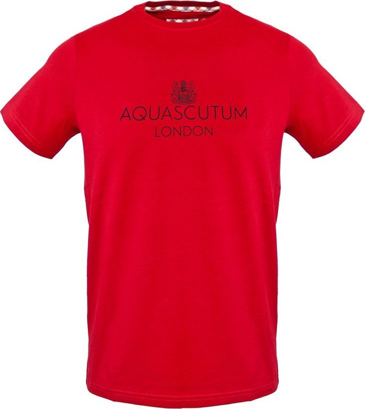 Aquascutum T-shirty marki Aquascutum model TSIA126 kolor Czerwony. Odzież Męskie. Sezon: Wiosna/Lato S