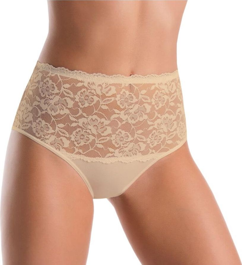 Teyli Majtki bawełniane wysokie Violetta beżowe Beżowy 3XL
