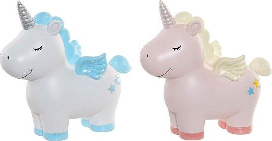 Dekodonia Figurka Dekoracyjna Dekodonia Żywica Jednorożec (2 pcs) (22 x 11 x 21 cm)