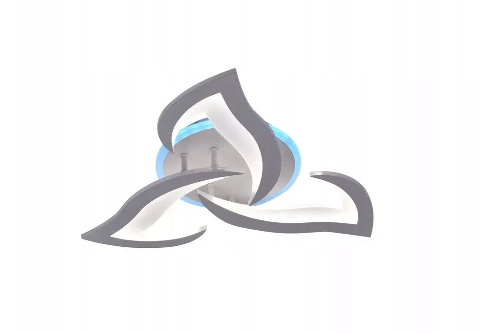 Lampa Sufitowa RGB Kwiat Lotosu do Sypialni Biała Żyrandol LED z Pilotem