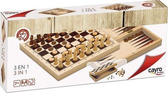 Cayro Zestaw Cayro 3 w 1 Szachy Backgamon Warcaby
