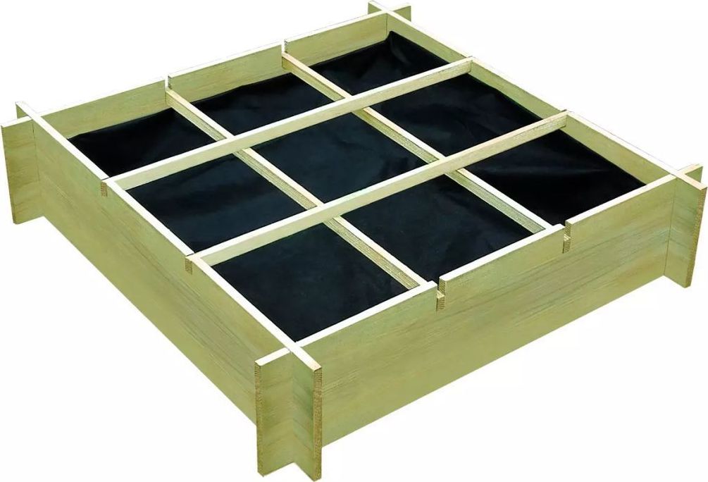 vidaXL Donica 90 x 90 x 20 cm, impregnowane drewno FSC