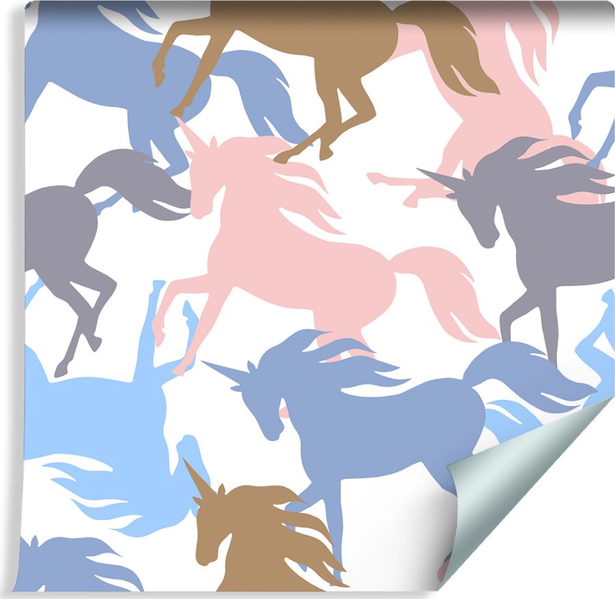 Muralo Tapeta Dla Dzieci - Kolorowe Jednorożce